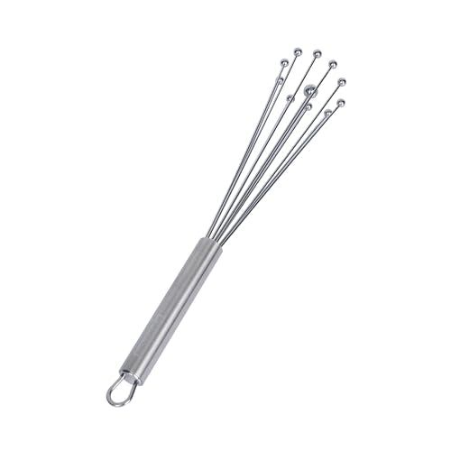 Restaurantware 10.5 in Stainless Steel Ball Whisk - German Standard Egg Beater with Ergonomic Handle, Dishwasher Safe - Manual Mixer Cooking Whisk for Baking, Stirring, Sauces, Beating - color: Ball Whisk, size: 10 3/4"