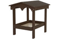 DutchCrafters Recycled Plastic Poly Large Covered Ground Fly Through Raised Platform Bird Feeder with Mesh Seed Tray - USA Amish Made (Milwaukee Brown) - color: Milwaukee Brown