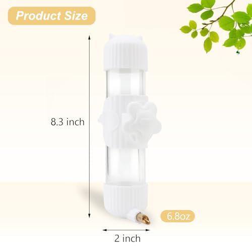 Wontee Bird Water Dispenser Parrot Waterer Automatic Bird Water Feeder for Medium Birds Cockatiel Conure Caique (White (6.8oz)) - color: White (6.8oz)