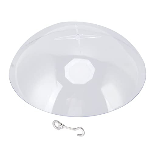 CLEAR Bird Feeder Protective Dome Cover, Prevent Squirrel, Large Diameter WeatherGuard, Hanging Bird Seeds Protector with for Hanging Bird Feeders, for Outdoor