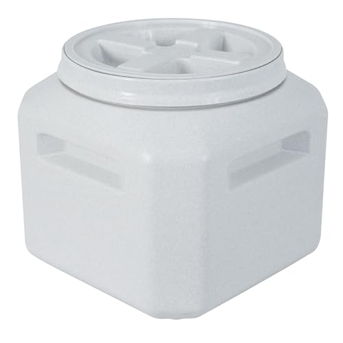 Vittles Vault Traditional Pet Food Storage Container For Dog Kibbles/Bird Seed/Oatmeal/Rice/Flour/Cereal, BPA Free Plastic, Sealed Airtight For Cat Food, Up To 30 lb, Made in USA, With Scoop, Gray - size: 30 Pounds