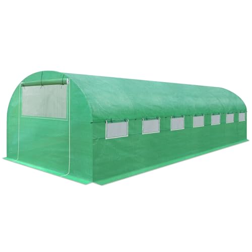 Replacement Greenhouse Cover for Walk in Greenhouse Frame Green House Top Cover (Frame NOT Included) (25 X 10 X 6.6ft) - size: 25 X 10 X 6.6ft