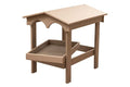 DutchCrafters Recycled Plastic Poly Large Raised Platform Covered Ground Fly Through Bird Feeder with Removable Seed Tray for Outdoors - USA Amish Made (Weathered Wood) - color: Weathered Wood