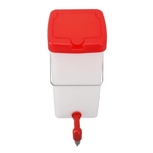 Chicken Feeder, Chicken Waterer Nipples Leak Proof Large Capacity Poultry Bucket Waterer Set Hanging Poultry Drinker Poultry Waterer for Farm Chickens, Ducks, Geese, Turkey