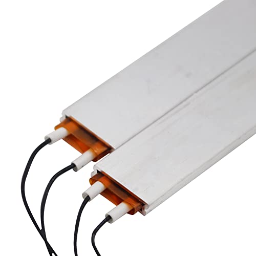 PTC Heating Element 2pcs 12V/220V/110V Thermistor Heater Constant Temperature Thermostat Heater Plate (Black-12V)