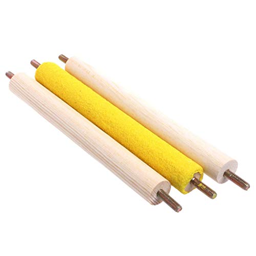 Litewoo Parrot Bird Wooden Perch Stand Play Toys Gym Bird Grinding Perch Table Platform for Small Cockatiels Conures Parakeets Finch
