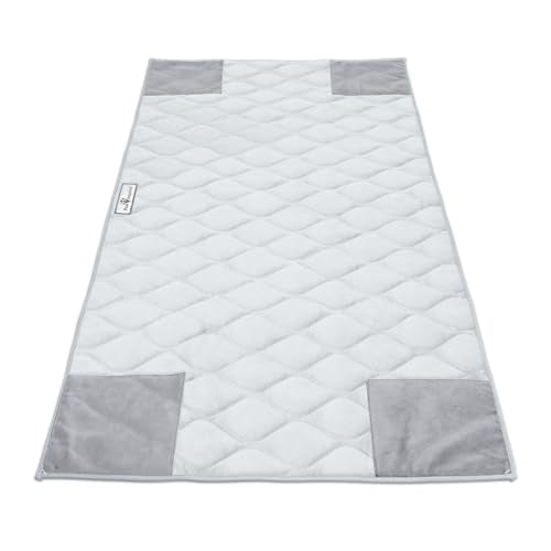 Paw Inspired PopCorner Guinea Pig Cage Liners | Washable Fleece Bedding or Pet Bed Mat for Small Animals | Super Absorbent Pee Pad with Reinforced Corners and Waterproof Bottom (C&C 2x4, Light Gray) - color: Light Gray, size: C&C 2X4