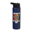 Really Like Quetzalcoatlus Bird Flying Dinosaur Kids Trex Stainless Steel Insulated Water Bottle - color: Navy Blue