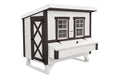 OverEZ Farmhouse Large Chicken Coop for Up to 15 Chickens - Nesting Box - Large Bird, Poultry and Hen House Made from Wood, Made in USA - color: Farmhouse