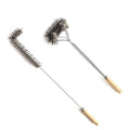 SUNRISE Fryer Brush with Long Handle (Stainless Steel, L and Double Brush) - color: Stainless Steel, size: L and Double Brush