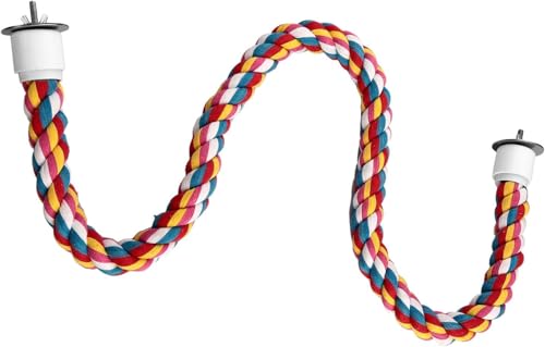 Bird Rope Perches,Parrot Toys 41 inches Rope Bungee Bird Toy (41 inches)[1 Pack] - size: 41 inches