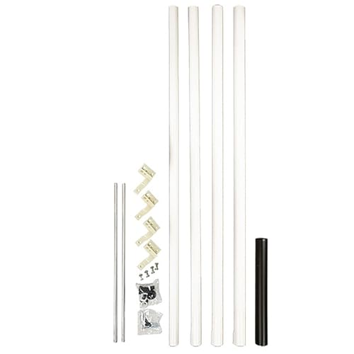 Heath Telescoping Martin House & Gourds Poles, White, 2 Pack
