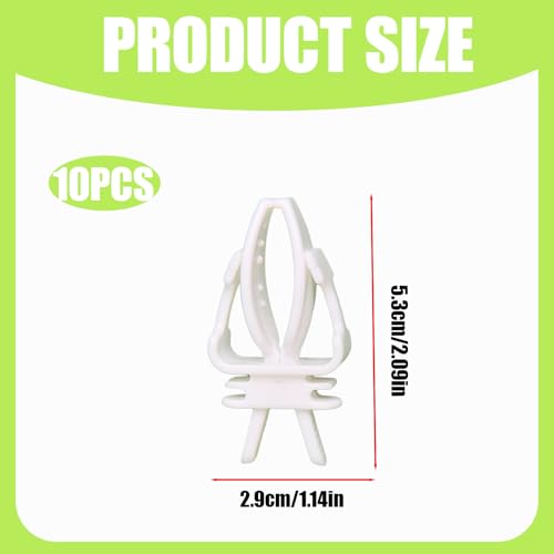 10 Pieces Millet Holder for Bird Cages, White Plastic Fruit, Vegetable, Snacks Food Feeder Clips Cuttlebone Holder for Small Bird Parrot Parakeet Budgie Cockatiel Conure Cockatoo Macaw Cage Accessorie - color: White