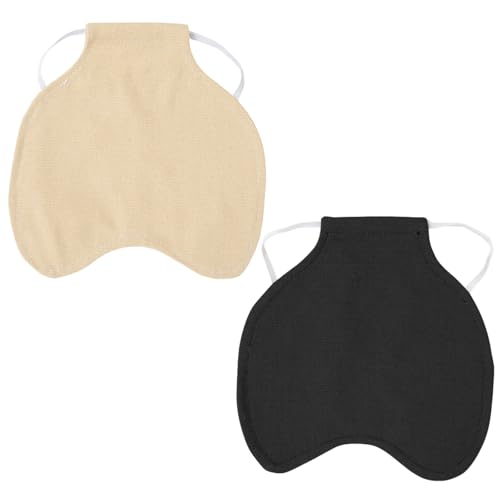 Chicken Saddle, 2 Pcs, Khaki & Black | Chicken Apron, Poultry Feather Protector, Soft & Comfortable, Anti-Pecking Protection Accessories for Hens