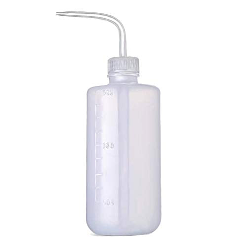 BEADNOVA Irrigation Bottle 500ml 17oz Indoor Plant Watering Can Water Squirt Bottle Plastic Rinse Bottle for Eyelash Extensions Eye Wash Tattoo Lab (1pc) - color: 500ml