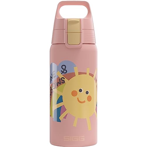 SIGG - Insulated Kids Bottle - Shield One Therm - For Carbonated Beverages - Dishwasher Safe - Stainless Steel - 17 Oz - color: Sunshine