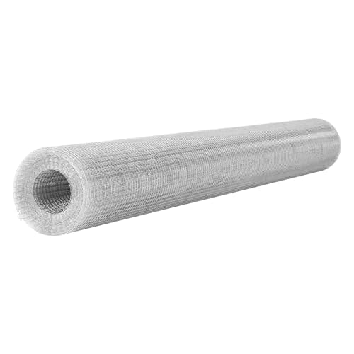 VEVOR Hardware Cloth, 1/2 inch 72 inch x 50 ft 19 Gauge Chicken Wire Fence, Hot-Dip Galvanized After Welding Metal Wire Mesh Roll, Garden Plant Welded Fencing Roll Supports Poultry Netting Cage Fence - size: 1/2 inch 72 inch x 50 ft