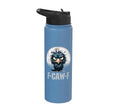 F-Caw-F Black Crow Black Bird Funny Crow F-Caw-F Stainless Steel Insulated Water Bottle - color: Light Blue