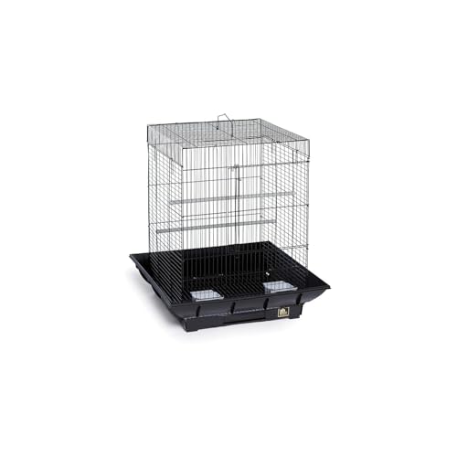 HomeStock Mountain Majesty Clean Life Bird Cage with Spacious Interior, Durable Build, Easy-to-Clean Features, and Secure Design for Birds' Comfort Black - color: Black