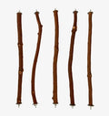 MAC'S Hardwood Madrone Bird Perches, Natural Brown 24 inch Harwood Madrone Wood 5 Pieces