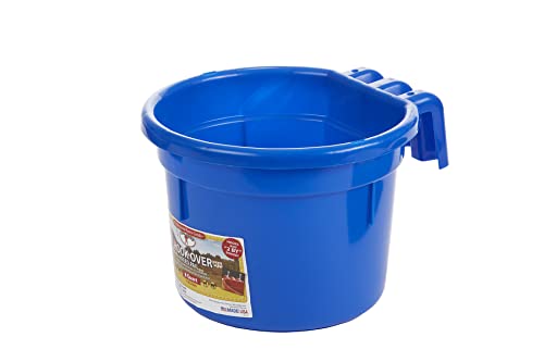 Duraflex 8 Quart Hook Over Feed Pail - color: Blue