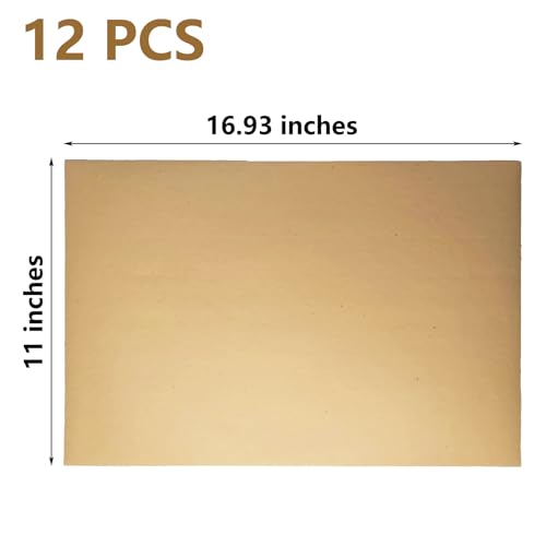 Hamiledyi 12 PCS Bird Gravel Paper Special Sea Sand Liner for Page Parrot Cage Gravel Paper Mat 17x11 Inches Disposable Cushion Pads for Bird Parakeet Budgie