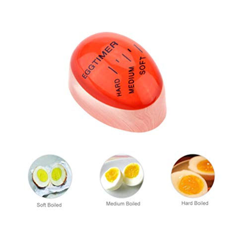 Egg Timer for Boiled Eggs, Color Changing Indicator, Soft to Hard Boiled, Resin Material, 5.7x4cm