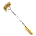 SUNRISE Fryer Brush with Long Handle (Brass, Single Brush) - color: Brass, size: Single Brush