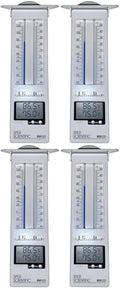 Sper Scientific Analog & Digital Min/Max Thermometer 800122 - Accurate Temperature Tracking, Weather-Resistant Design, Dual Display for Indoor & Outdoor Use, Ideal for Greenhouses, Labs & More - 4 pc - size: 4 Pack