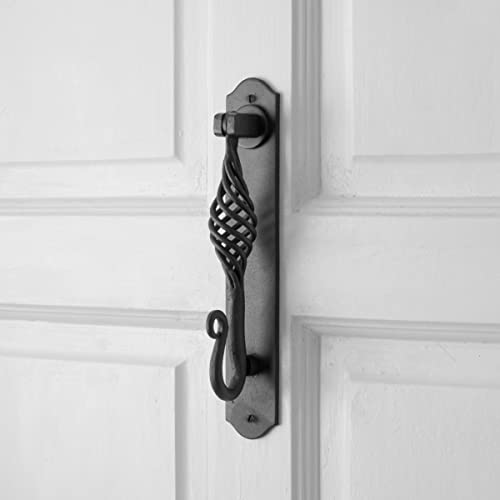 Renovators Supply Manufacturing Door Knockers for Front Door 9 3/8 in. Black Finish Solid Cast Iron Birdcage Style Door Knocker with Mounting Hardware - color: Black Birdcage 9"