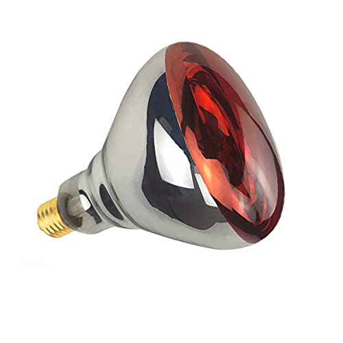 2 Pack 250W Heat Lamp Red Infrared Bulbs Glass Lamp Bulb for Food Service, Brooder Bulb, Chicks, Pet, Bathroom, Light Therapy Use E26 Base, Flood Light Heat Lamp. - color: Red-250w