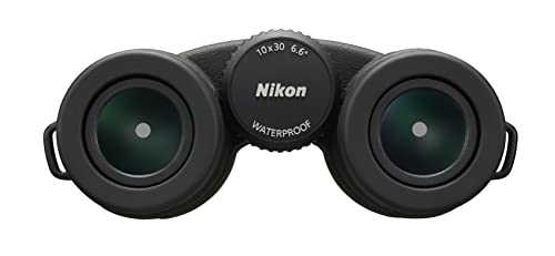 Nikon PROSTAFF P7 10x30 Binocular | Waterproof, fogproof, rubber-armored compact Binocular, oil & water repellent coating & locking diopter | Official Nikon USA Model | 6. Degree Angle of View, fogproof, Nitrogen Filled Waterproof down, field of view at 1