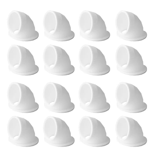 PIAOLGYI 16 Pcs 1.5 Inches Quail Feeder Ports,DIY Automatic Poultry Feeder,No Waste DIY Feed Ports(White) - color: White