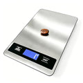 33lb/15kg Digital Food Kitchen Scale, Measuring Recipes Coffee Meat Baking | 1 Gram High Precision Stainless Steel Weight Scale with Timer, Tare & Unit Conversion (g/oz/ml/lb) for Cooking Bread Making
