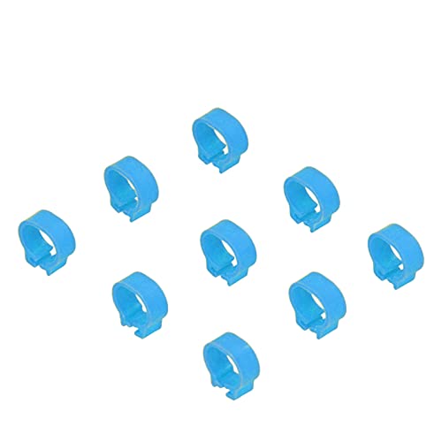 Omabeta Pigeons Foot Ring, Durable Plastic Easy-to-Install Compact Design, Identification Leg Rings, for Pigeon Identification, Light Blue, 8mm, 100 Pieces - color: Light Blue