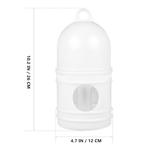Totority Pigeon Water Dispenser 2pcs - 1000ml (34oz) Bird Waterer for Cage - Large Capacity Transparent Plastic Bird Drinker for Parrots, Parakeets, Budgies, Finches, Cockatiels, and Small Animals