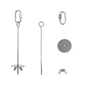 2pcs Hanging Bird Treat Skewer Parrot Fruit Feeder with Washer, 6.9 Inch Stainless Steel Bird Fruit Fork Food Holder for Bird Cage Bird Feeder Foraging Toy for Parrot Parakeet Conure, LXLVOUEG - size: Nut-6.9inches-2P
