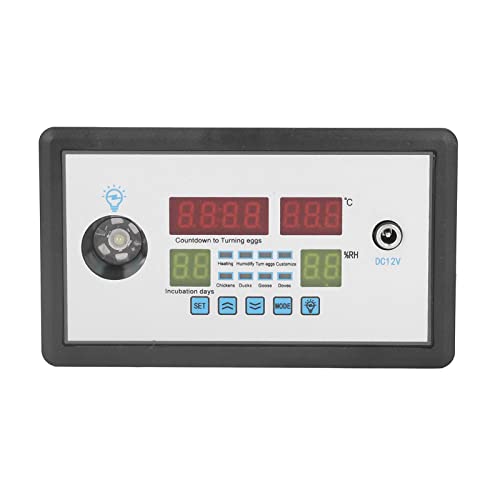 TOPINCN Egg Incubator Automatic Intelligent Incubator Thermostat Egg Incubator Controller for Hatching Chickens Ducks Birds Eggs Home 12V
