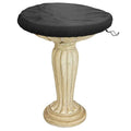 Bird Bath Cover Waterproof & Dust-Proof Outdoor Living Covers with Elastic -30" Dia x 4" H Black - size: 30" D x 4" H