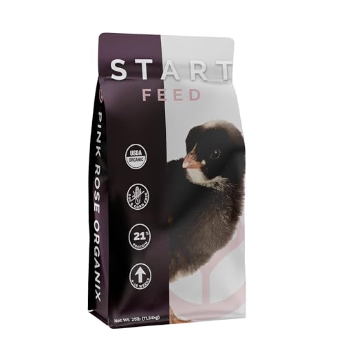 Chick Start Crumb Feed, 25lbs - Non-GMO, High Protein Chick Feed for Strong Early Growth, 21% Protein - USDA Certified Organic Blend, Soy & Corn-Free - size: 25 Pound
