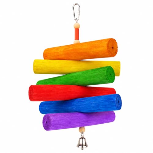 Bonka Bird Toys 2036 Rainbow Sola Natural Shredding Chewing Colorful Parrot Parrotlet African Grey