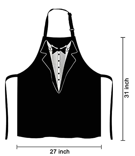Funny BBQ Apron Grilling Present - Novelty Fathers Day Grilling Present - BBQ Tuxedo Waistcoat - Barbecue Grill Present For Men - color: Multi Lf271