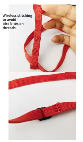 Adjustable Bird Harness with 78.7 Inch Leash, Outdoor Flying Training Rope Kit for Bird Parrots, Parrot Flying Rope Straps Outdoor Training Traction Rope for Small Medium Large Size Birds (S) - size: S