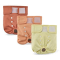 Amazon Basics Reusable Washable Dog Diapers, Highly Absorbent, Female, Medium, 3-Pack, for Senior Pets, Incontinence, Fertility Cycles - size: M