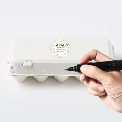320 Pcs Funny Egg Carton Labels, 2 Inch Round from You Local Egg Dealer Farm Fresh Egg Sticker PET Adhesive Egg Packaging Sticker for Box Container Carton Farm Supplies - color: Eggs Age