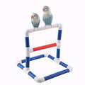 Training Stand Pet Bird Table Perch Stands PVC Bird Standing Bird Shower Bath Stand Rack Standing Gym Training Grinding Toy Playstand Holder(PVC) - color: PVC