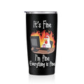 Jztco Funny Birthday Gifts for Women Men 20 oz Tumbler, Office Gag Gifts | Chicken Themed Insulated Travel Coffee Mug Stainless Steel Insulated Water Bottle, Funny Gifts for Coworker Boss Women, Black - color: Multi 1459