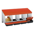 Chicken Nesting Boxes with Cleanable Pull-Out Trays, 4-Hole Wall Mount Roll Away Nest for Easy Cleaning & Egg Collection - size: 4 holes