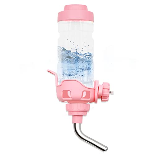 Vannon Dog Crate Water Bottle, 34oz Top-Fill Pet Water Dispenser, Pink | kennel water bottle helps keep pets hydrated longer with fewer refills and easy daily care. - color: Pink, size: 34oz