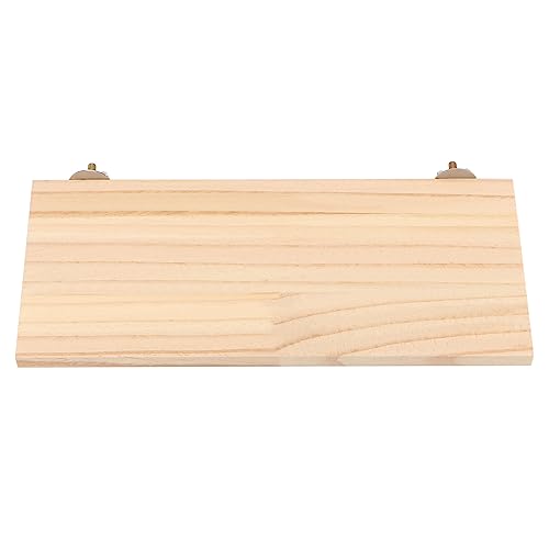 Wontee Bird Perch Stand Wooden Platform for Cockatiels Conures Rats Gerbils Chinchillas Squirrels (M) - size: M
